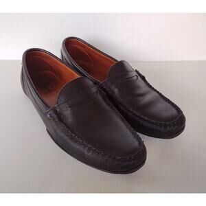 Allen Edmonds Route 100 Mens Black Leather Slip On Driving Loafer Size 10.5 D